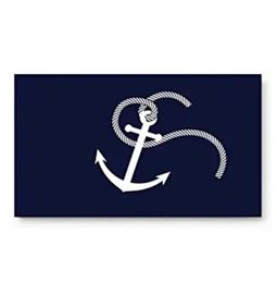 Blanc Nautical Anchor Navy Blue Dormat Entrance Mat de sol Tapis de plancher intérieur intérieur