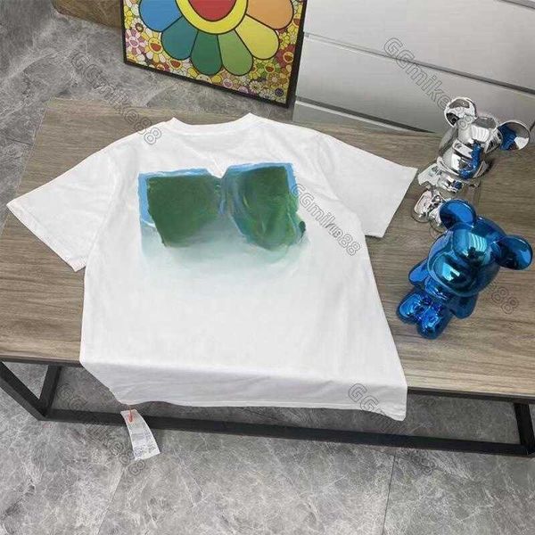 White New Fashion Luxurys Clothing Mens T Diseñador Camisa Mujeres Tops Tops Man Casual Street Graffiti SweShirtoff Camisetas para hombres Camiseta 6 B9WG