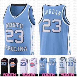 Blanc Université d'État de Caroline du Nord Michael JD Youth Kids Maillot de basket-ball pour hommes NCAA Tune Squad Space 23 Maillots