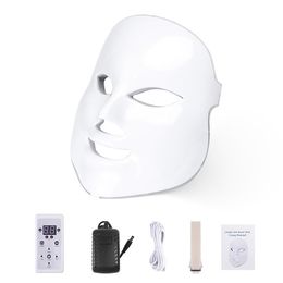 LM003 MOQ 1 wit of goud 7 kleuren PDT foton led gezichtsmasker huidverjonging rimpel verwijderen elektrische anti-aging huisgebruik