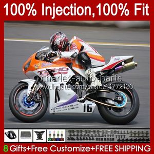 Wit Oranje Injectie Verkleiningen voor Honda CBR600 CBR 600 CC RR F5 13 14 15 16 17 18 19 20 57NO.57 CBR600RR 2013 2014 2015 2016 2017 2018 2019 2020 CBR 600RR 600CC 13-20 Lichaam