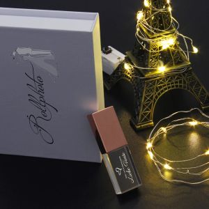 Witpapierbox Crystal USB Flash Drive 64 GB gratis aangepaste logo pen drives 32 GB trouwfotografie cadeau hoge snelheid u schijf 8GB 4GB