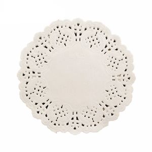 Napperons en papier blanc napperons jetables en dentelle pour Desserts traite gâteau mariages bébé douches décor de Table KDJK2205