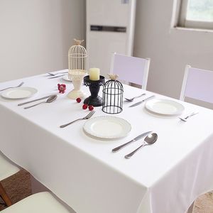 Wit feestdeksel Tafelkleed Oversized Rostrum Home Decoratie Wedding Banquet EL Kleding Directe verkoop 220513