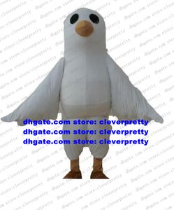 Blanc Pigeon Colombe Mouette Costume De Mascotte Mouette Mer Mew Oie Des Neiges Adulte Personnage De Dessin Animé Client MERCI Partie zx192