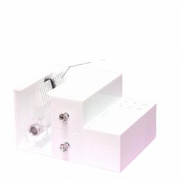 Marbre blanc rose auto-ventilateur L Extensis Machine avec tiroir séparateur de faux yeux Volume de ventilateur facile outil de maquillage Q9m4 #