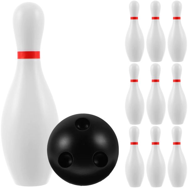 Jeu de bowling en plastique blanc set en intérieur en plein air des jeux de bowling pour enfants enfants interactifs jouets à domicile pour l'école à domicile