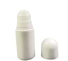 Bouteilles à rouleaux en plastique blanc Rouleau rechargeable vide sur bouteilles pour lotion cosmétique pour sérum de parfum d'huile essentielle avec rouleau en plastique