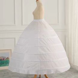 Wit Plus Size baljurk bruids petticoat 6 hoepels Jupon Tarlatan hoepelrok onderrok slips maken jurk gezwollen kweepeer bruids Debutante bruiloft accessoires