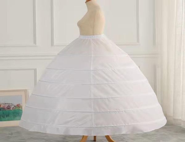 Blanc Plus Taille Robe De Bal Jupon De Mariée 6 Cerceaux Jupon Tarlatan Crinoline Jupon Slips Faire Robe Puffy Coing Mariée Debuta6181890