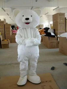 Costume de mascotte d'ours polaire blanc Halloween Noël Fantaisie Fête végétale Personnage de dessin animé Costume Adulte Femmes Hommes Robe Carnaval Unisexe Adultes