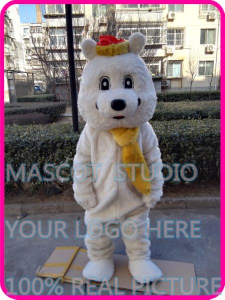 Costume de mascotte de bière polaire blanche, costume fantaisie personnalisé, kit d'anime, thème mascotte, robe fantaisie, costume de carnaval 41008