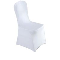 Couvertures blanches de chaise de noce de Spandex de polyester pour la décoration se pliante d'hôtel de banquet de mariages