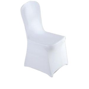 Fundas para sillas de fiesta de boda de LICRA de poliéster blanco para decoración de Hotel plegable para banquetes de bodas
