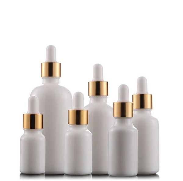 Flacon compte-gouttes de parfum d'huile essentielle en porcelaine blanche, bouteilles d'aromathérapie de réactif liquide e 5 ml-100 ml, vente en gros SN5452