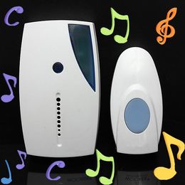 Witte Draagbare Mini LED 32 Tune Liedjes Muzikale Muziek Geluid Stem Draadloze Chime Deur Kamer Poort Bel Deurbel + Afstandsbediening