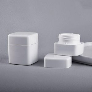 Witte PP cosmetische potten vierkante plastic fles lippenbalsem ogen/gezichtscrème container BPA vrij (zonder logo) 30g 50g Sovso