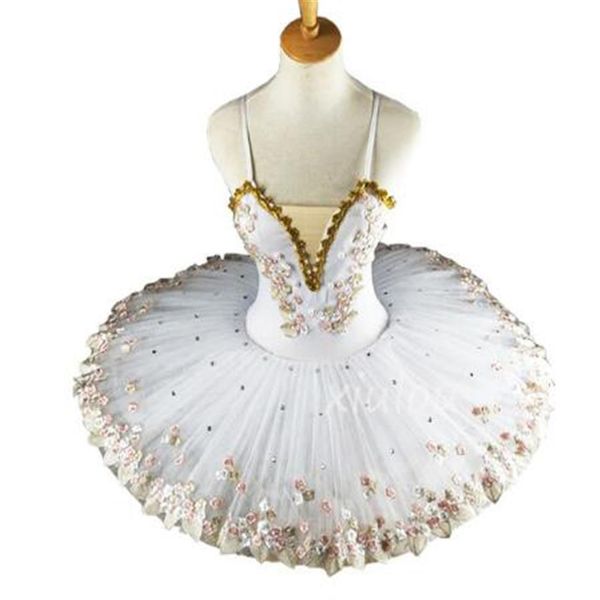 blanc professionnel ballerine ballet tutu pour enfant enfants enfants filles adultes crêpe tutu costumes de danse ballet robe girls214D