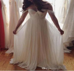 Witte prom jurken chiffon aline bruidsmeisje jurken van schouderplooien avondjurken 8e graad afstudeerjurk pageant jurken pa4684063