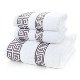 Asciugamano in puro cotone bianco 35x75cm Asciugamani da bagno per hotel ricamati per adulti Asciugamani per il viso morbidi ad asciugatura rapida altamente assorbenti