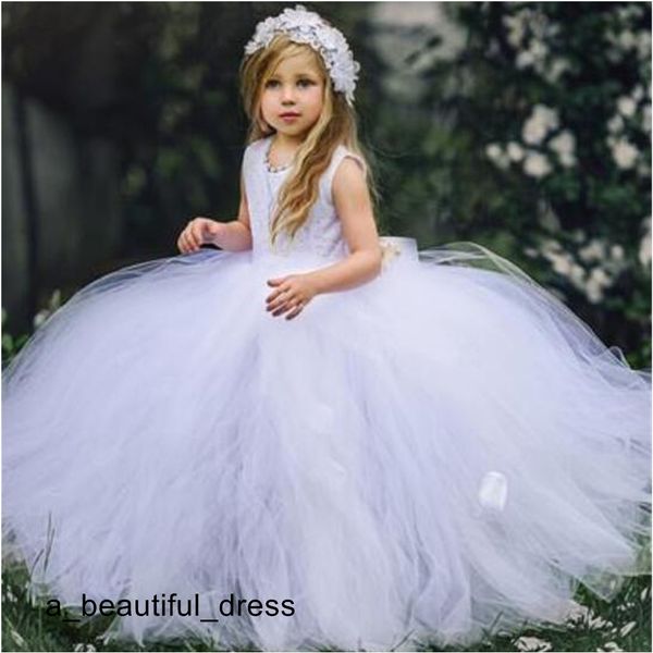 Traje de reina blanca bordado lentejuelas niñas vestidos de desfile vestido de fiesta árabe vestido de boda para niños FG1331