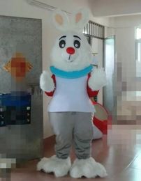 Costume de mascotte de lapin blanc dessin animé bonhomme de neige thème personnage carnaval Festival déguisement noël adultes taille fête d'anniversaire tenue de plein air costume