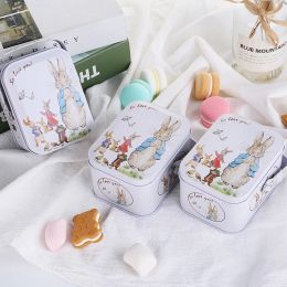 Tière de caramel de lapin blanc peut petit stockage de valise peut cadeau