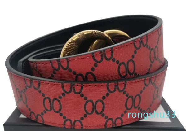 Couleur rouge blanc bronze Big Buckle Designers Beltes Cow Hide For Mens Luxurys ALPHABET ET BOX ALPHABET