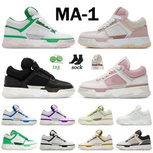 Blanc Red Mens Womens Mint Green Casual Chaussures Amirir Designer MA1 Sneaker Brown Dhgate.com Cream Black Zapato Plateforme Beige Tenis MA 1 Dhgates Plaque-Forme Trainer