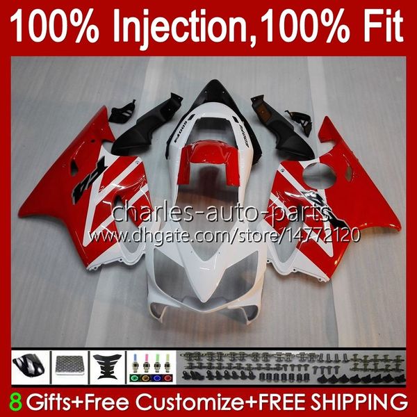 Blanco rojo Motocicleta OEM Carenados para HONDA CBR 600 F4 FS CC 600F4 CBR600F4 1999 2000 Carrocería 54No.82 CBR600FS 600CC 1999-2000 CBR600 F4 99 00 Cuerpo de molde de inyección