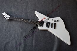 Guitarra eléctrica de seis cuerdas de forma blanca, nuestra tienda puede personalizar varias guitarras