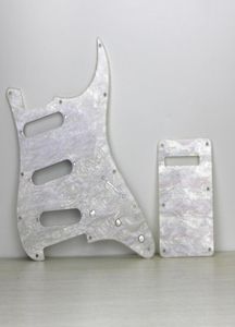 Golpeador de guitarra eléctrica SSS de Color blanco, placa trasera de 1 capa con tornillos para accesorios de guitarra de 11 agujeros, 6274293