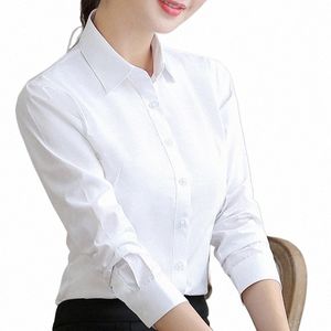 Chemise blanche Femme 6XL Plus Size Blouse Office Lady Chemise rose Lg Manches Femmes Chemises et Blouss Korean Fi New Ladies Tops 70jD #