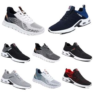Chaussures blanches hommes Sports Running Bule Sole Soft Lace Up Round Toe Big Gai
