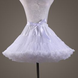 Witte korte petticoats voor bruiloft vrouw meisje onderbleeding pluizige pettycoat 45 cm