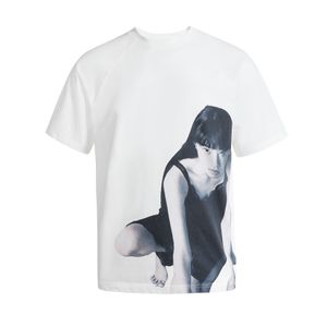 T-shirts à manches courtes blanches hommes femme imprimement top t-shirt décontracté 2024SS