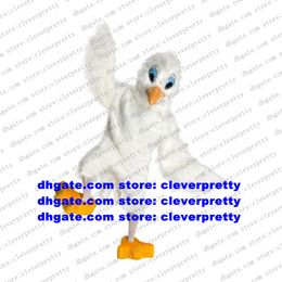 Costume de mascotte d'oie des neiges blanche Pigeon colombe mouette mouette mer Mew oiseau personnage Performn AGING Session d'ouverture zx2201