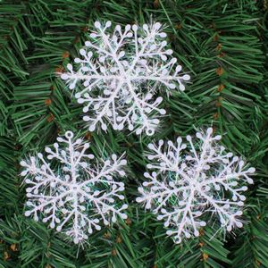 Ornements de flocon de neige blanc, décoration de fête de Festival de vacances de noël, décorations suspendues pour fenêtres, arbre de noël artificiel CN01