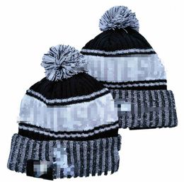 White Sox Bonnets CHICAGO Bonnet Laine Chaud Sport Tricot Chapeau Baseball Équipe Nord-Américaine Rayé Sideline USA College Cuffed Pom Chapeaux Hommes Femmes a2