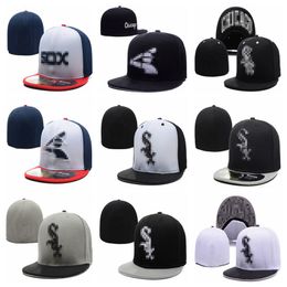 White Sox- Letter Baseball Capes la plus récente marque de mode Bone Casquettes Men Femmes Hip Hop Sports Full Fermed Fitted HATS