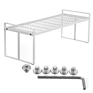 Witte staande rack keuken badkamer aanrecht opslag organizer plank houder