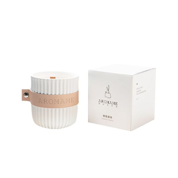 La raya blanca conserva velas perfumadas, regalo de vacaciones para personas mayores, velas de lujo con fragancia de cera de soja