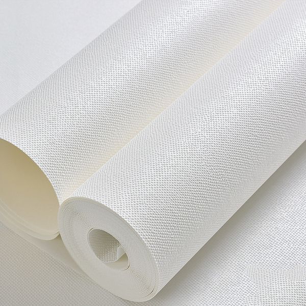 Papel tapiz de grano de rayas blancas de tela moderna sin tejido de tela liso