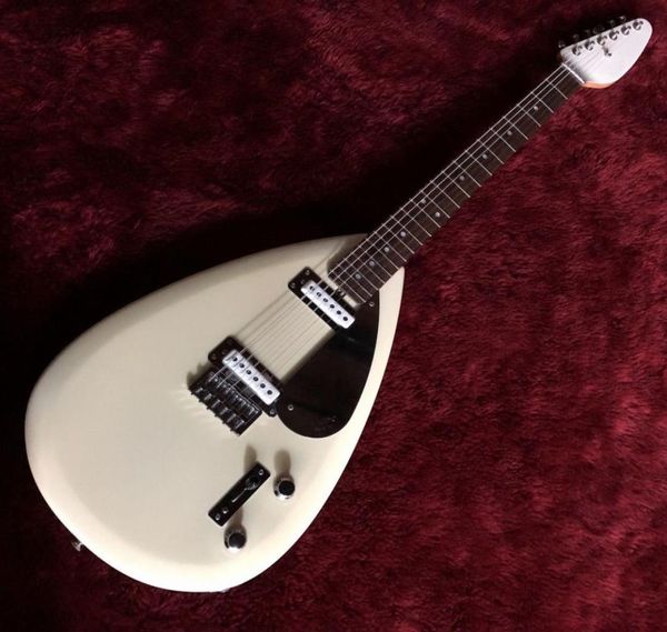 Whiteardrop Hollow Body Guitar Mark III BJA BLIC BRIAN JONES 2 Pickups de bobine unique Signe Guitares électriques Chrome Hardware9392524