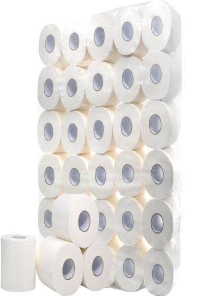 Rollo de papel higiénico blanco, paquete de 30 toallas de papel de 4 capas, papel higiénico para el hogar, papel higiénico Paper1235265