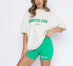 Wit trainingspak dames witter T-shirt ontwerper merk mode sport- en vrijetijdsset Fox sweatshirt hoodie shorts tees sets