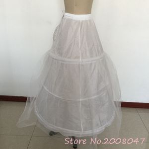 Robe de mariée en tulle blanc robe de bal Crinoline robe de mariée jupon 3 anneaux en acier longueur au sol robe de mariée Slip Style mariage Pet249H