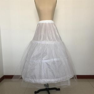 Robe de mariée en tulle blanc robe de bal Crinoline robe de mariée jupon 3 anneaux en acier longueur au sol robe de mariée Slip Style mariage Pet262o