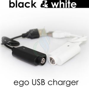 Cargador de cigarrillo electrónico USB ego Cargador con IC protege ego T evod vision spinner 2 mini mods de vapor Batería Cargadores blancos y negros