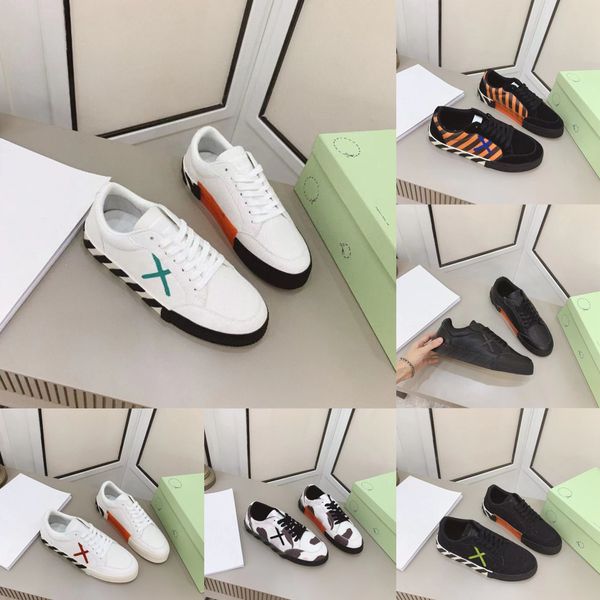 Blanco vulcanizado lienzo negro blanco azul oscuro naranja rojo rosa de fondo plano zapatos de flecha bajos zapatos casuales para hombres y mujeres punta redonda suela gruesa con cordones o24z #